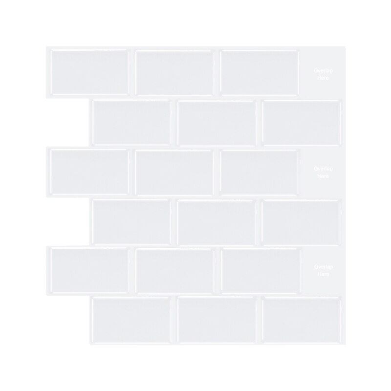 Cocina Backsplash azulejos 12x12 pelar y Stick Auto adhesivo Faux cerámica azulejos 3D pegatina de pared: D