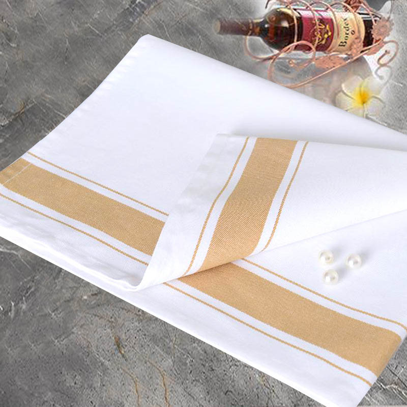 5pcs/batch Cotton Wiping Cloth Western Restaurant Napkin Towel Absorbent Cotton Plaid Tea Towel Handkerchief: Coffee 50x70cm