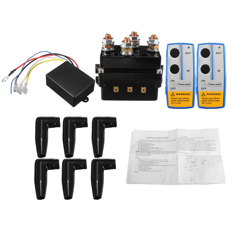 Contacteur électrique de cabestan 12V 500amp HD, solénoïde de contrôle de treuil, double récupération à distance sans fil 4x4