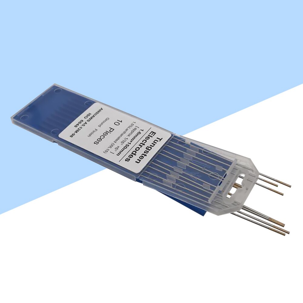 10pcs/1 Bag TIG Welding Tungsten Electrodes 1.5% Lanthanated WL15 Tungsten Electrode Welding Rods (1.6MM x 150MM): Silver 1