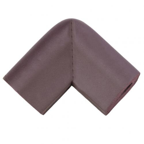 4Pcs Soft Table Desk Corner Protector V Shape Anti Collision Safety Edge Corner Guards Baby Kids Table Desk Protector Cover: Brown