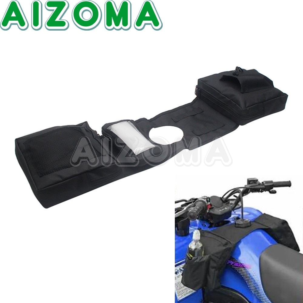 Universal vandtæt motorcykel atv quadcykel snescootertank taske sort olie brændstoftank poser motordele opbevaringspakke