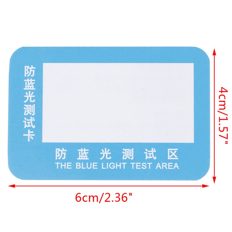 10pc PVC Anti-Blue Light Test Card Test Light Glasses UV Test Accessories Card Blue Light Detection Card Generator Card And Temp