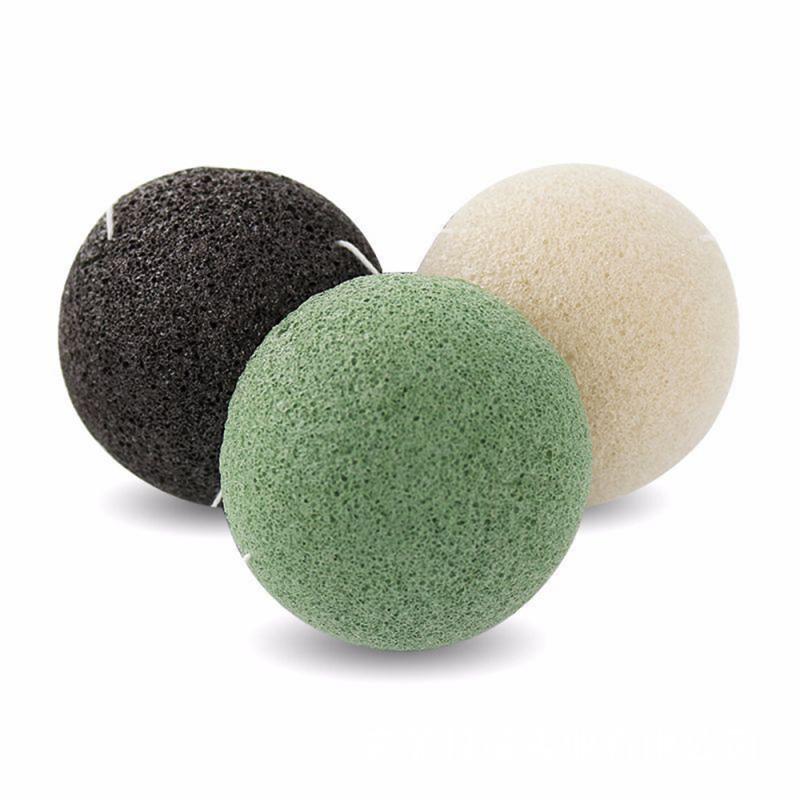 1Pcs Konjac Cosmetic Puff Face Cleaning Sponge Puff Round Shape Reusable Portable Facial Exfoliating Wash Brush Face Makeup Tool
