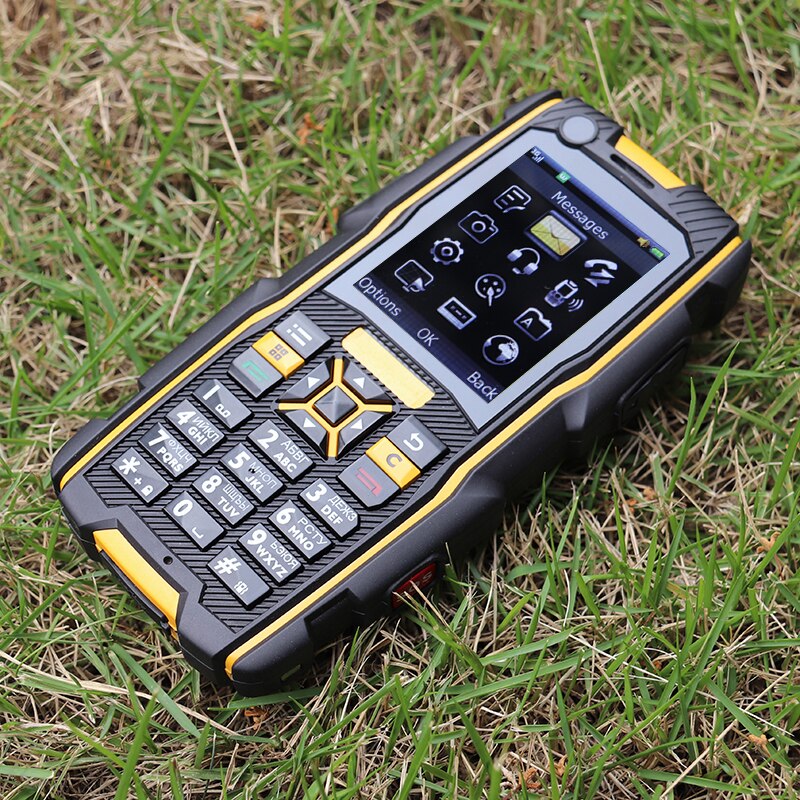 Case IP67 Waterdichte Robuuste 3G Wcdma Gsm Shockproof Sos Telefoon Zaklamp Speed Dial Recorder Mobiele Telefoons Drukknop telefoon