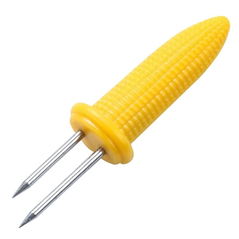 Corn Cob Holders BBQ Grill Prongs Grips Forks Party Food Skewers Dog Meat Kitchen Tool Outdoor Barbecue Accessory