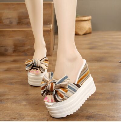 Women Sandals Summer 13CM Platform Sandals High Heels Sandal Shoes Women Ladies Sandal Heels Wedge sandalia plataforma: Yellow / 5