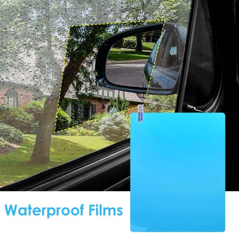 2x klar bilsidespejl vandtæt anti-tåge regntæt film sidevindue film spejl anti-tåge regntæt film