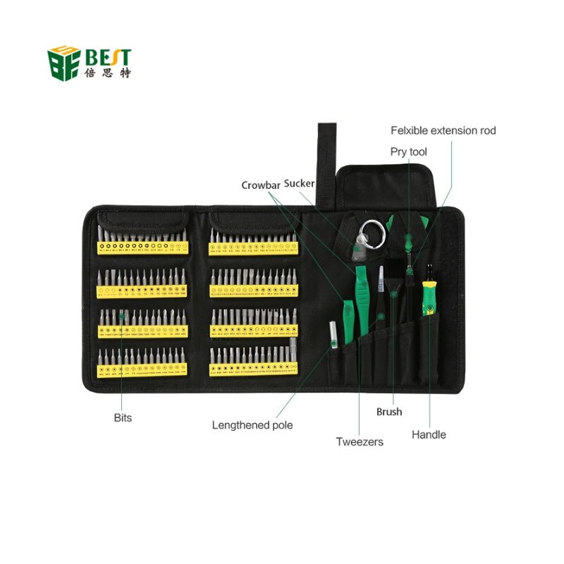 BST-117 126 in 1 Screwdriver Set Magnetic Screwdriver Bit Torx Multi Precision Screwdriver for Phone Electronic Device Hand Tool