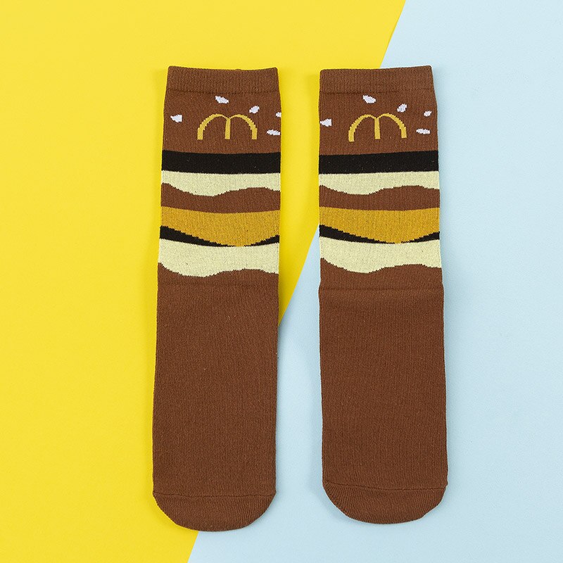 Frauen Socken Lustige Nette Karikatur Obst Banane Avocado Zitrone Ei Cookie Donuts essen Glücklich Japanischen Harajuku Skateboard Socken: 8