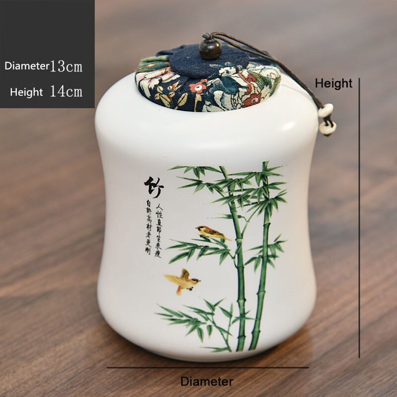 24 kleuren chinese inkt stijl theedoos met deksel groene thee opslagblikken snoeppot kantoor thuis koffie container doos porselein: Meirenguan zhu
