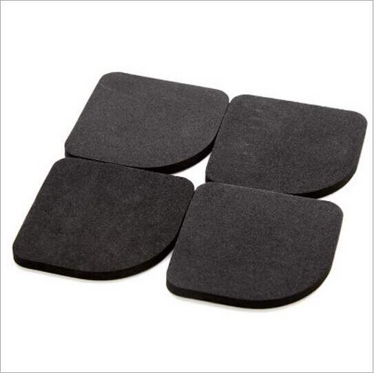 1 Set/partij Zwart Multifunctionele Wasmachine Shock Pads Antislipmatten Koelkast Shock Mute Pad 4 Stuks: Default Title