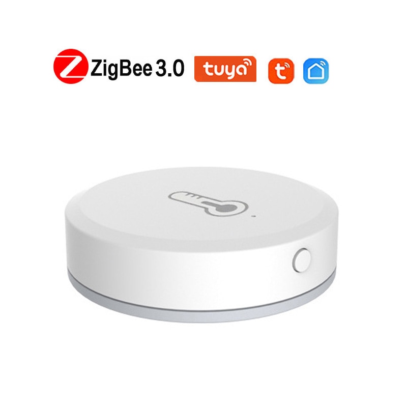 Tuya ZigBee3.0 Temperatuur En Vochtigheid Sensor Batterij Aangedreven Werkt Met Alexa Google Assistent En Tuya Zigbee Hub Smart Home