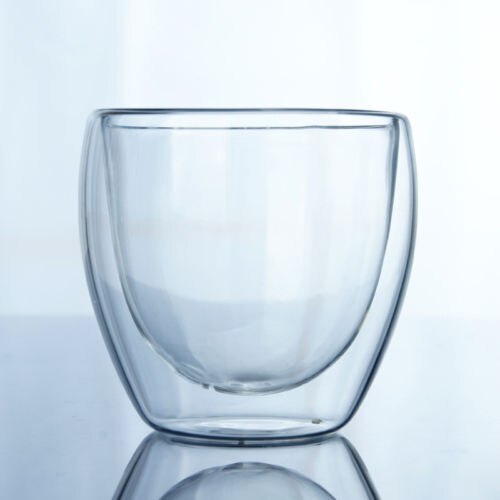 1pc dobbeltvægget glas kaffekrus varmebestandigt 150-450ml klart isoleret termisk te vand kop drikkevarer