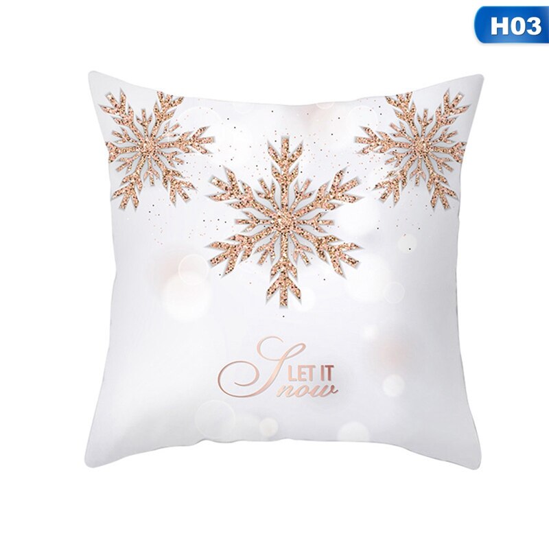 Weihnachten Pfirsich Haut Kissen fallen Rose Gold Kissen Abdeckung Hause Dekoration Neue Jahr Sofa Dekor: H03