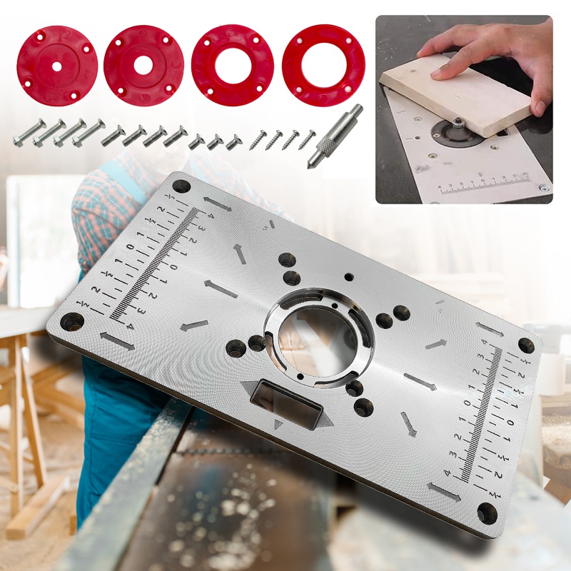 Multifunctionele aluminium router freestafel inzetplaat trimmer graveermachine houtbewerking bankgereedschap