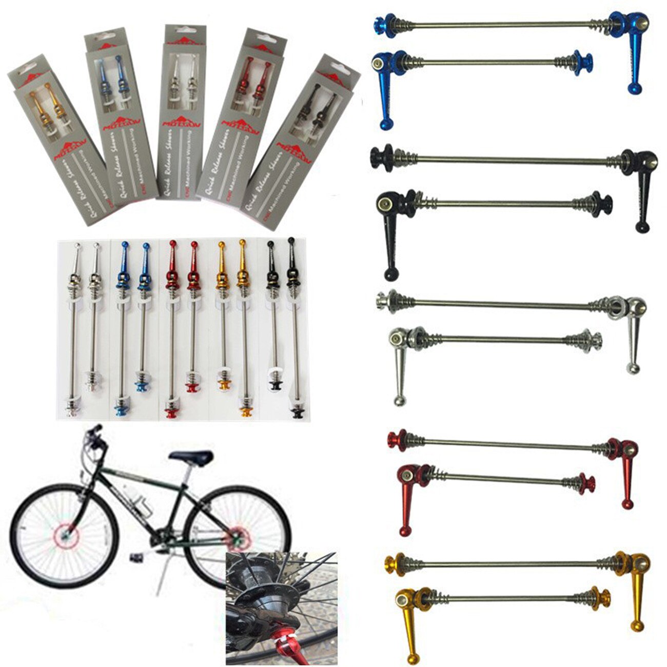 Bike Quick Release Lever Folding Bike Titanium Ti Skewer Bicycle Wheel Hub Rear Skewers Clip Cycling Training Accessories