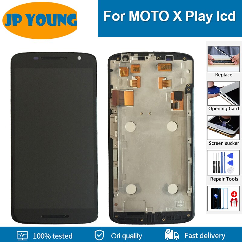 5.5&quot; lcd For Motorola Moto X Play XT1561 XT1562 XT1563 LCD Display Touch Screen Digitizer For Moto XPlay LCD with frame Assembly