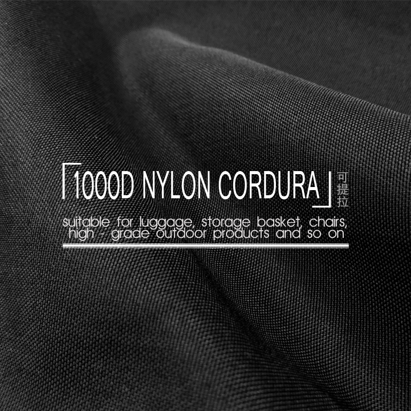 100*150cm supertykk svart pu-belegg 1000d cordura-nylonstoff, slitesterkt stoff, slitesterk stoff, beskyttende klut