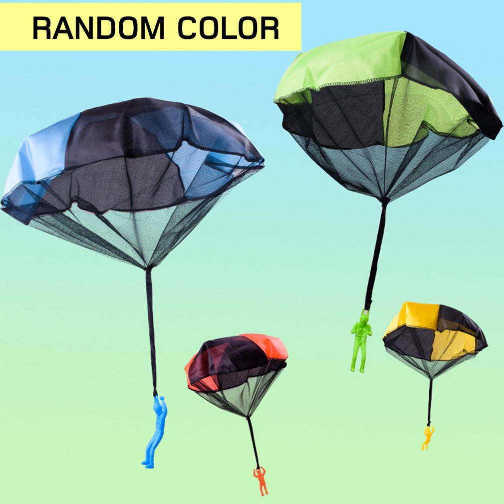 Funny Kids Hand Throwing Parachute Toy For Children Educational Parachute With Figure Soldier Outdoor Play Games Sports: Default Title