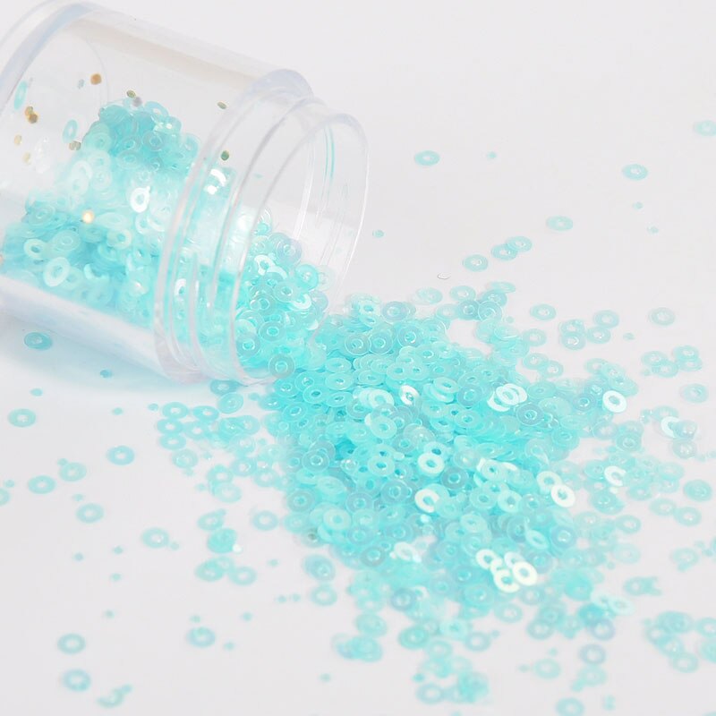 10 G/pak 2Mmtrans Platte Ronde Losse Pailletten Pailetten Naaien Wedding Craft Vrouwen Kledingstukken Diy Accessoires Beschikbaar Sequin Trim: Magic Blue