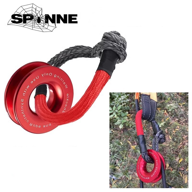 Cabrestante sintético de resistencia a la rotura, grillete suave con anillo de recuperación, actualización de 20 toneladas, 38.000 libras