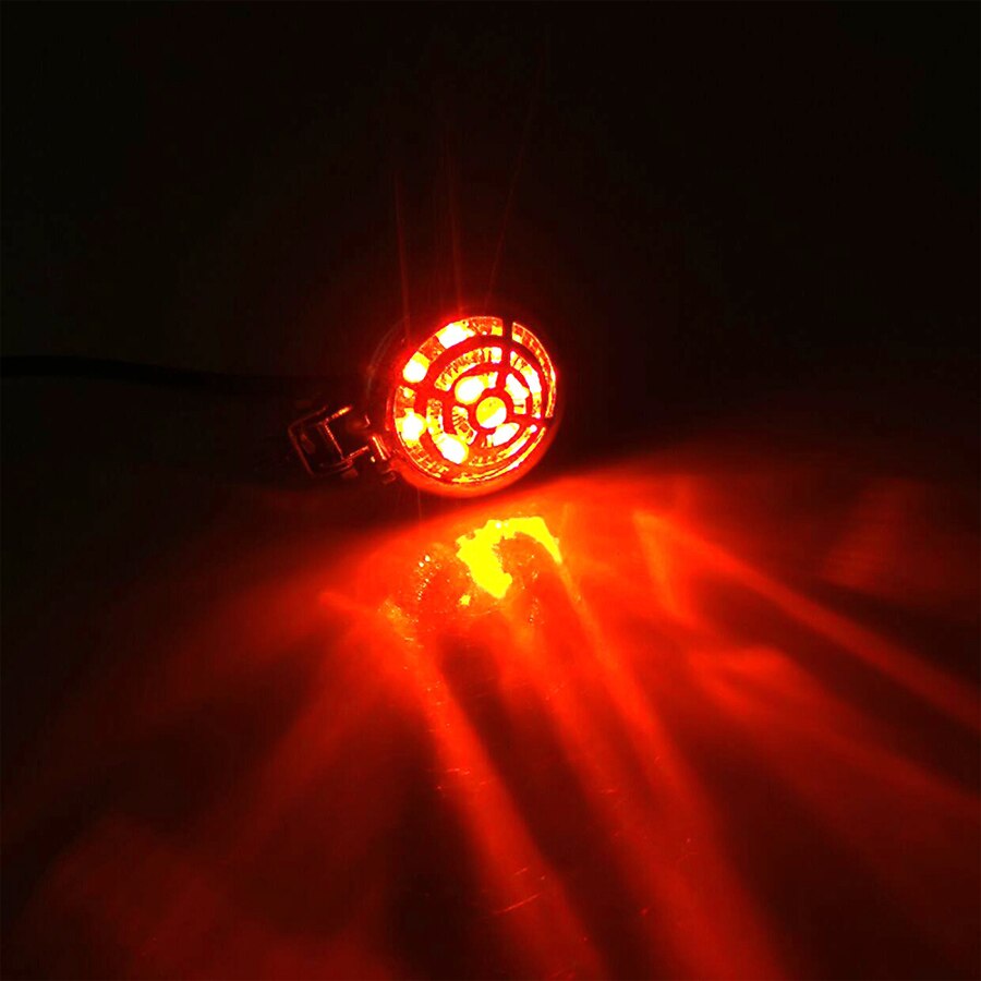 1Pc Chrome Legering Universele Motorfiets Led Achterlicht Remlicht Scooter Stop Lamp Voor Triumph Benelli Cafe Racer Harley Davidson