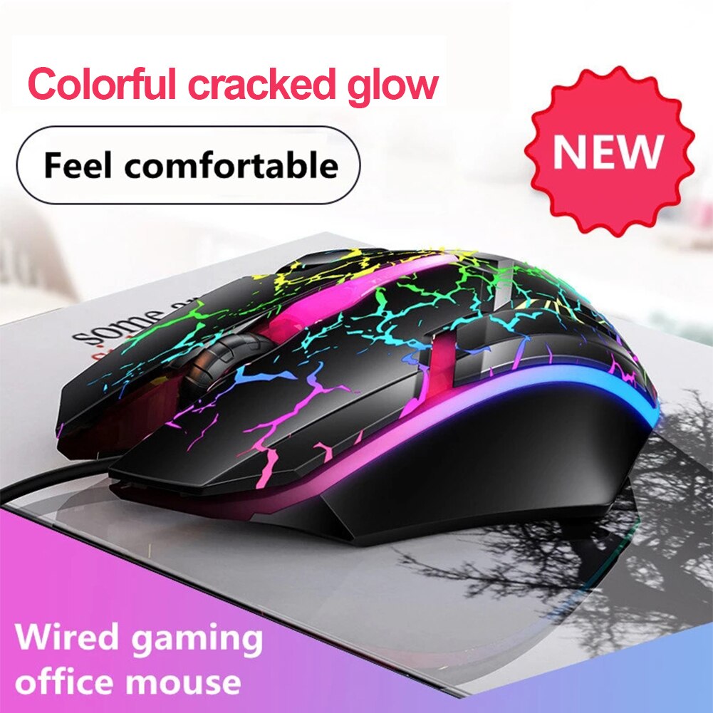 Usb Wired Gaming Mouse Led Light 1200Dpi Optische Computer Muis 3 Sleutels Ergonomische Muizen Night Glow Mechanische Muis Voor pc Laptop