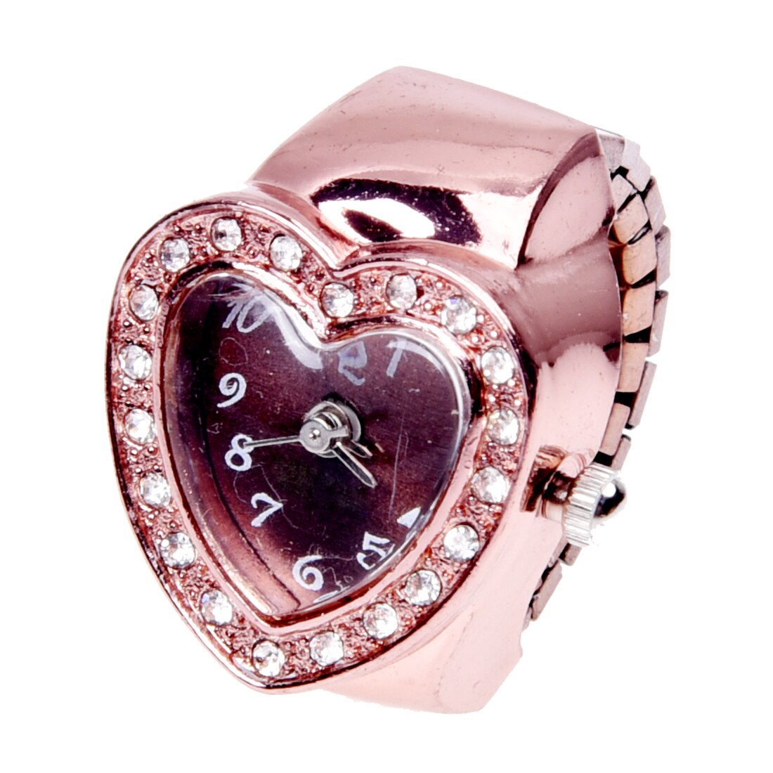20mm bague montre doigt montre bague or Rose