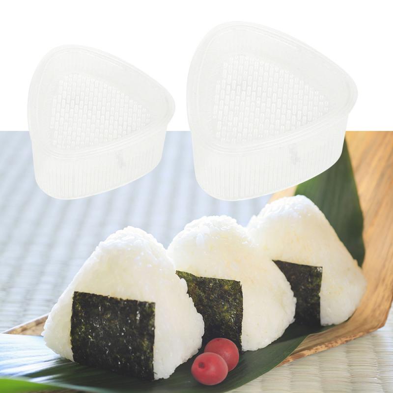 2 pièces bricolage triangulaire Sushi moule japonais Onigiri riz boule alimentaire presse Sushi fabricant moule Sushi nourriture cuisine Kit Bento outils TXTB1