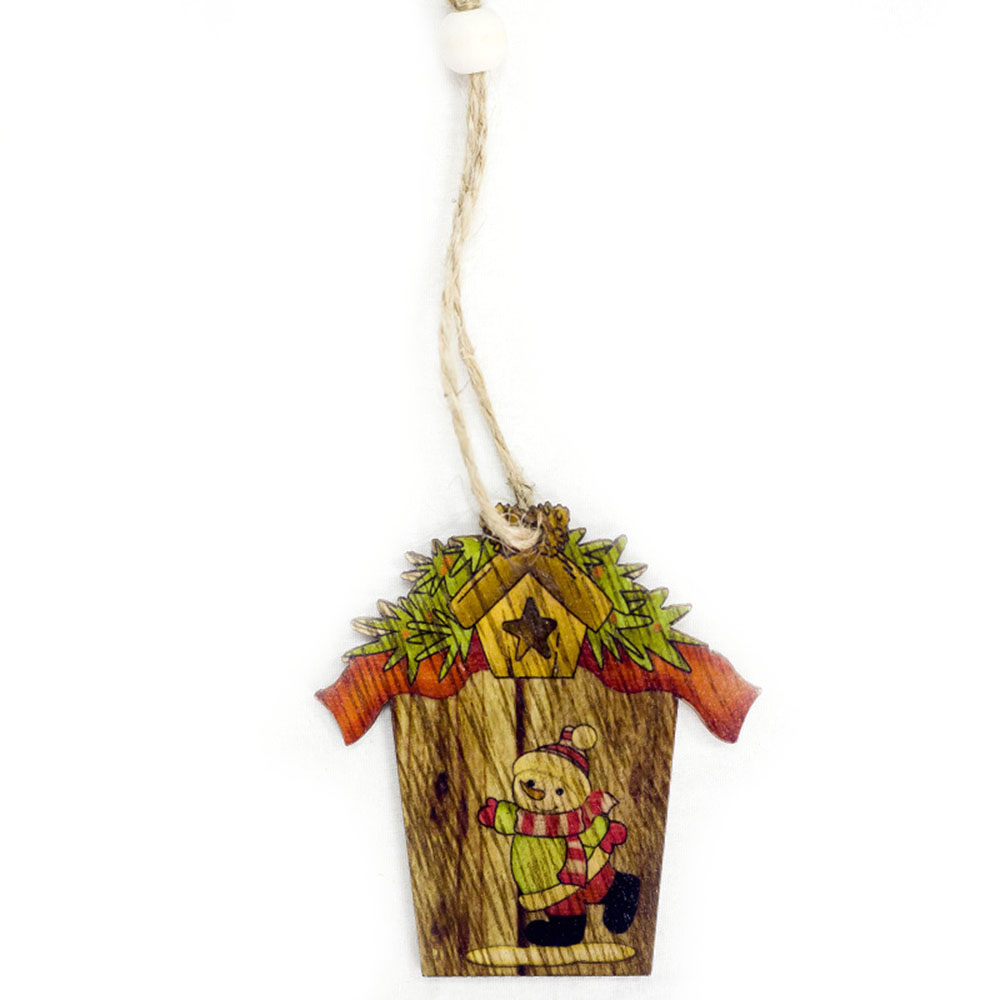 6pc julepynt juletre dekor anheng pynt til hjemmet julefest juletre ornament låve: B hjort