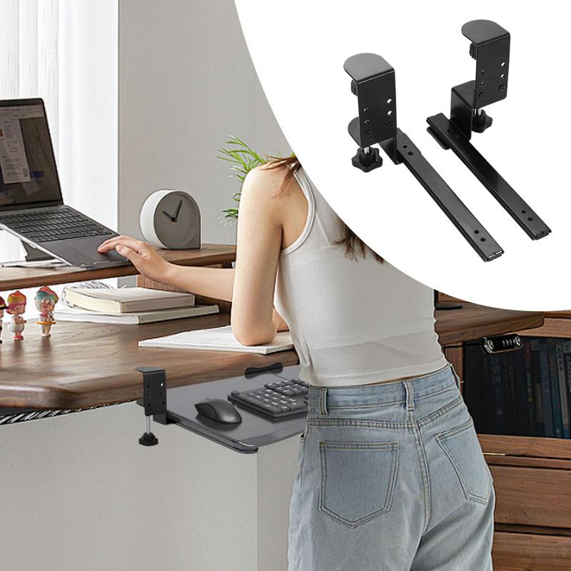 Onderbureau Toetsenbord Lade Toetsenbord Plank Uitschuifbaar Toetsenbord Lade Toetsenbord Plank Glijdend Onder Bureau Gemonteerd Toetsenbord