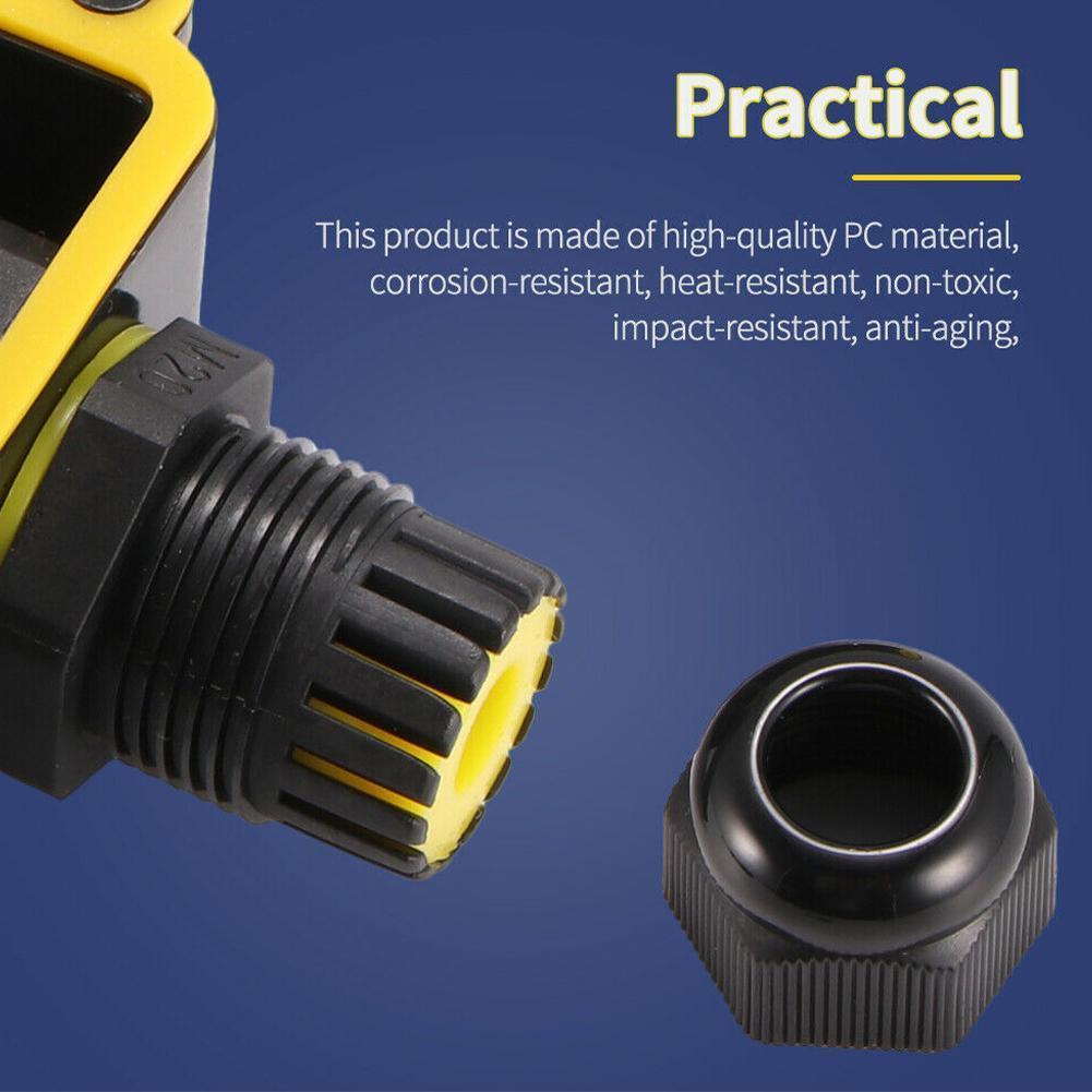 IP68 Waterproof Junction Box 2 Way G711 Electrical Retardant Sealed Outdoor Terminal Lights Case Cable Wire For LED Connect E8B7