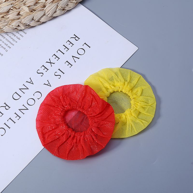 10 pares de protectores desechables para micrófono de textil no tejido, almohadilla protectora para micrófono de eliminación de parabrisas, suministros para Karaoke KTV