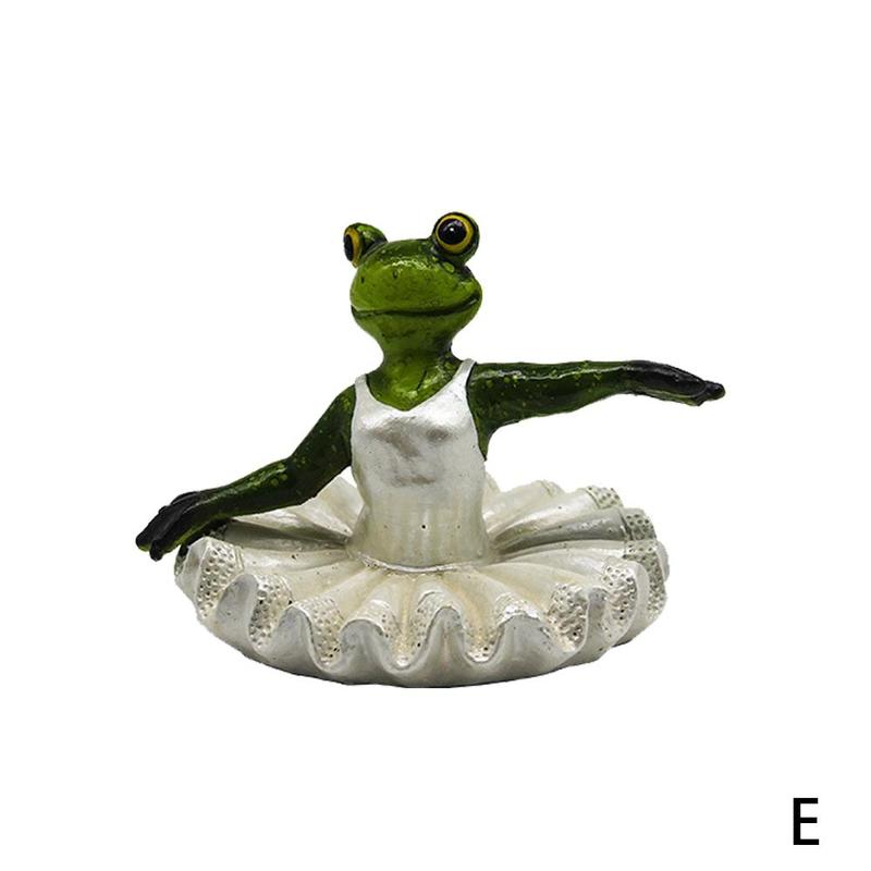 Statue de grenouilles flottantes en résine, Sculpture de grenouille mignonne créative pour étang de jardin en plein air décoratif pour décoration de jardin de bureau à domicile 2022: E