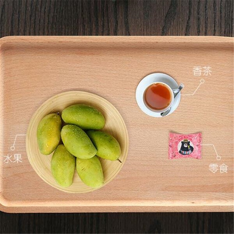 1pc Rectangular Wooden Tray Breakfast Food Dinner ... – Grandado