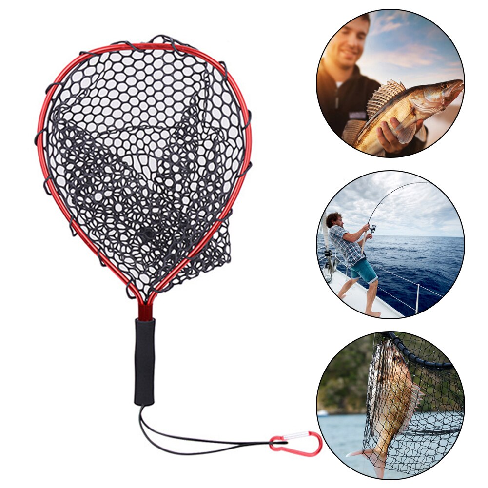 Mesh Hole Landing Dip Net Fishing Nets Aluminum Alloy Fishing Tools Lightweight Fish Mesh Network for Fisherman
