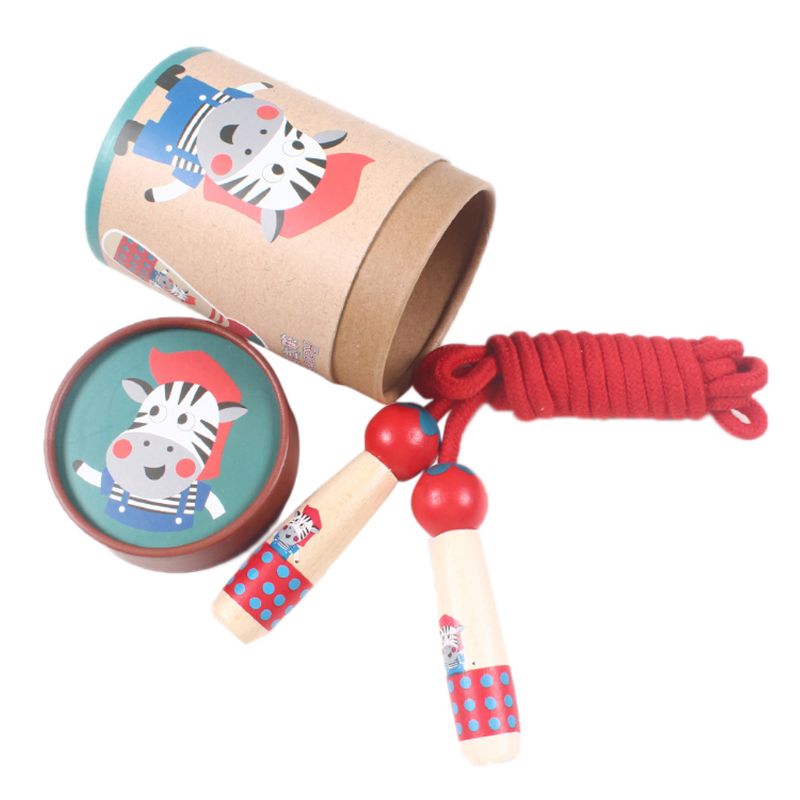 Children's Skipping Rope with Cartoon Wooden Handles, Adjustable Skipping Rope