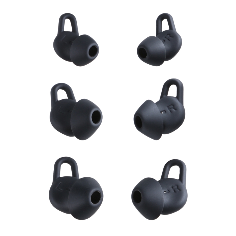 6pcs Silicone Ear Dicas para HUAWEI Freelace Pro2 Earbuds Eartips Fone de ouvido Dicas fones Earplugs para HUAWEI Freelace Pro 2: Preto