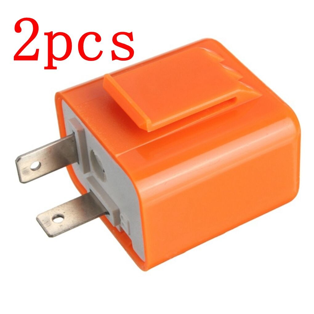 Turn Indicator Light LED Flasher Adjustable Frequency Motorcycle Motorbike Direction Light 12V Flash Relay: 2pcs orange