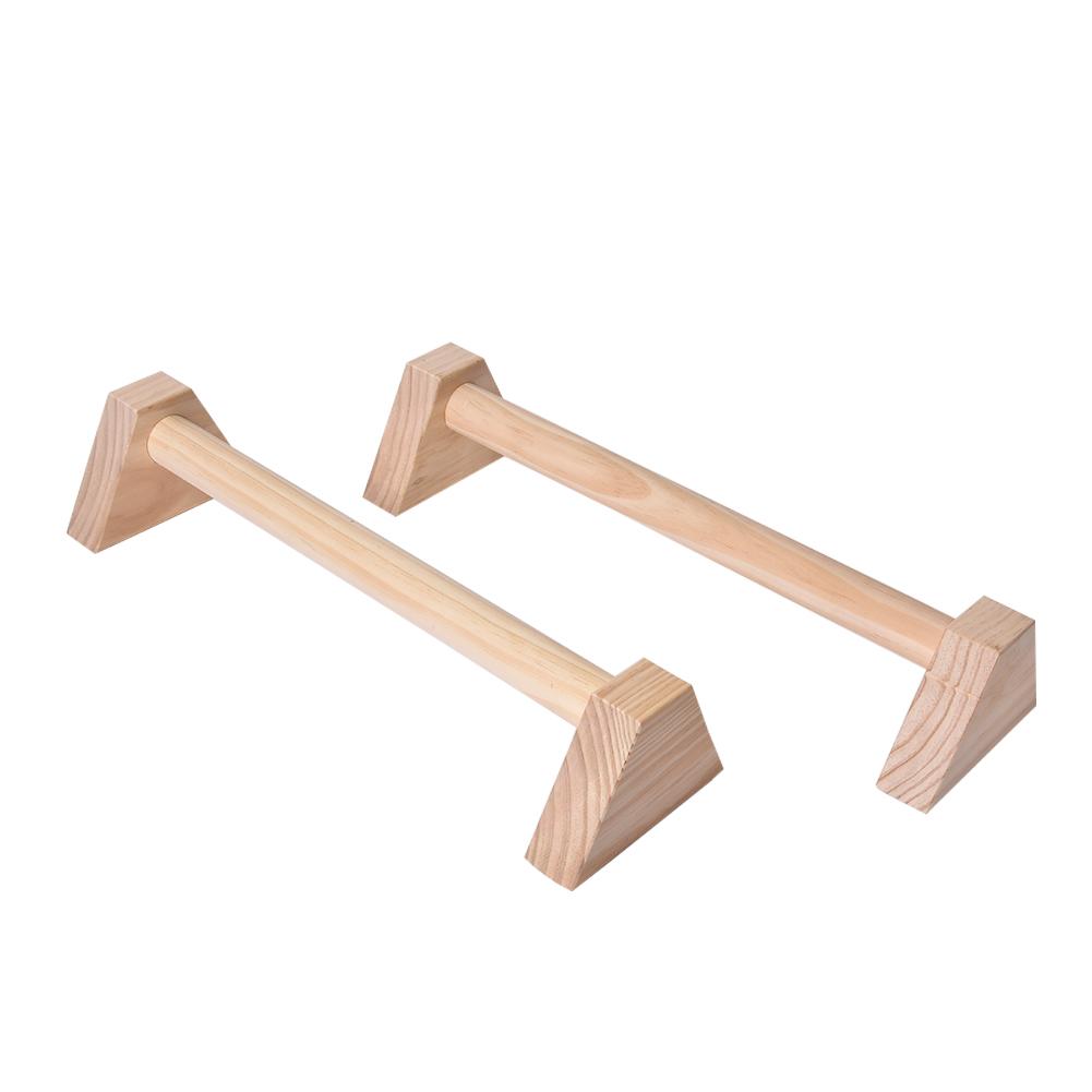 Fitness Push-Up Stands Bars Sport Gym Exercise Training Chest H Shaped Double Rod Wooden Calisthenics Handstand Parallel Bar
