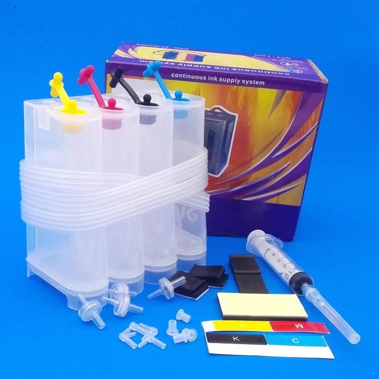 Refitting continuous ink supply system for universal all 4 color ink jet printer external ink