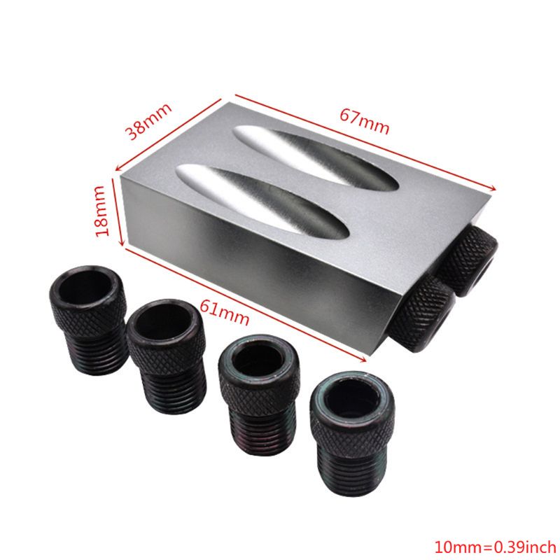 31 pièces/ensemble trou de poche pour le travail du bois gabarit 6/8/10mm trou Oblique localisateur positionneur forets gabarit pince Kit de travail du bois pour DI