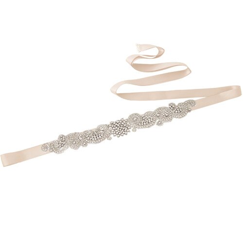 Topqueen S366 Koninklijke Medaille Ambachtelijke Bruid Riem India Kant Bridal Riemen Hand Made Wedding Sjerpriem Kralen Riem Voor Bruiloft jurk: Baby pink