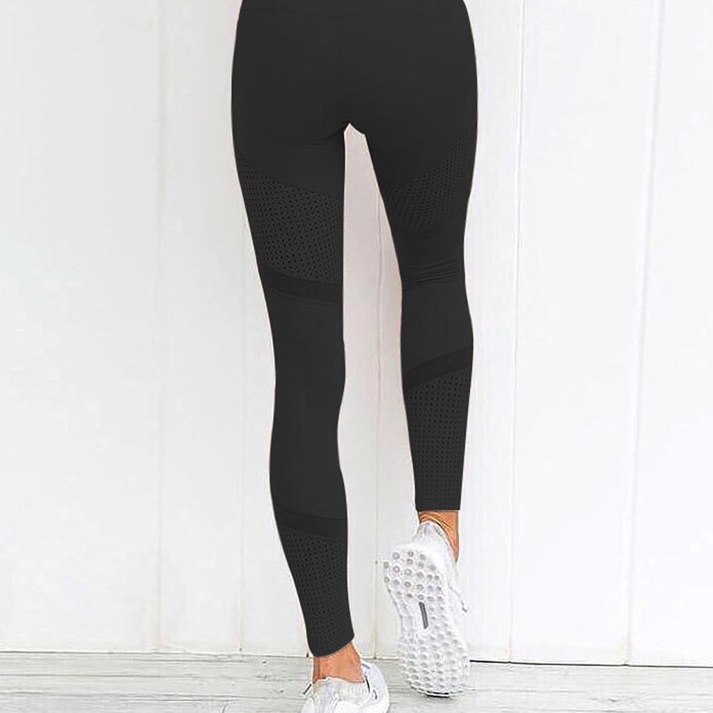 Kvinder yoga leggings fitness sømløse bukser træningsbukser med høj talje slim gym sportstøj plus størrelse solide leggings sport