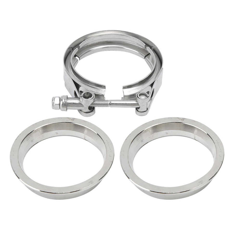 Kit de brides de tuyau d'échappement de voiture en acier inoxydable, 304 pièces, collier de serrage en v