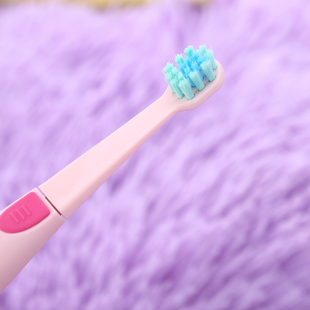 Kids Waterproof Sonic Vibration Gums Care Oral Cleaning Electric Toothbrush suction cup placed stably perfect for children