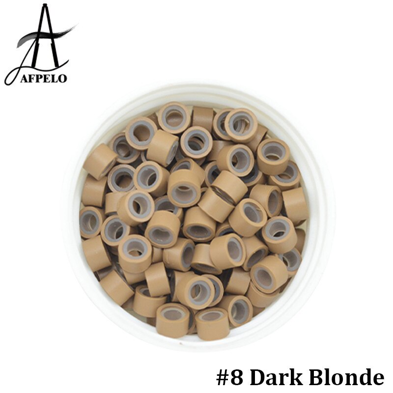 Micro Ring Silicone Rings/Links/Beads For Hair Extensions Microrings/Microlink With Silicone 5.0*3.0*3.0 4.5*2.5*3.0mm