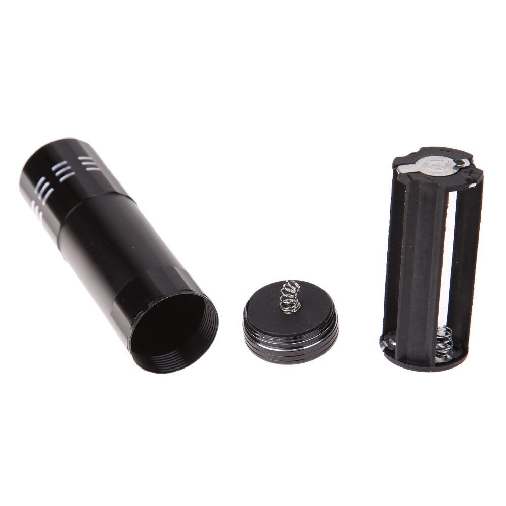 UV Light Torch Lamp Super Mini 9 LED Flashlight Black Ultraviolet Light Super Mini Aluminum UV Flashlight Torch Lamp