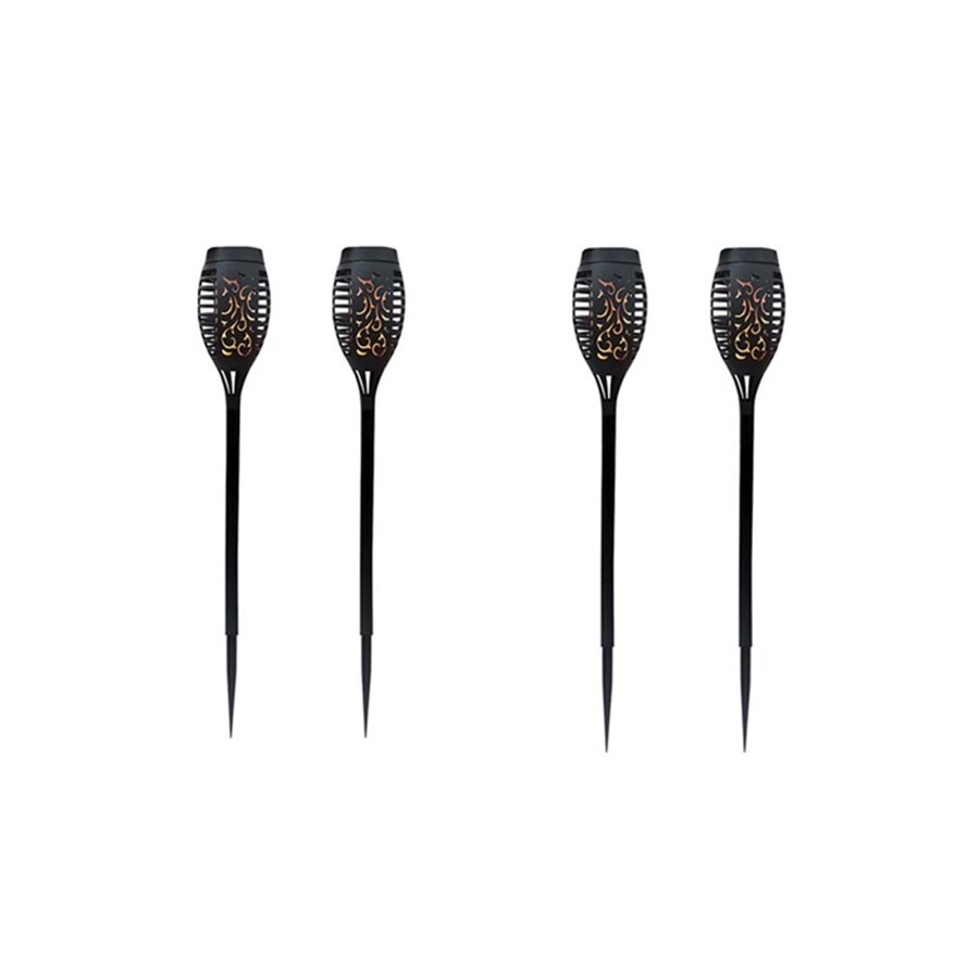 Pamnny 12LED Solar Tuin Licht Flickering Flame Landschap Gazon Lampen Waterdicht Patio Lichten Path Verlichting Outdoor Zonne-verlichting: 4PCS